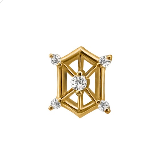 SO GOLD X HIDDENSPACE
Line Hexagon with Diamond Threadless End - Picture 3 of 4